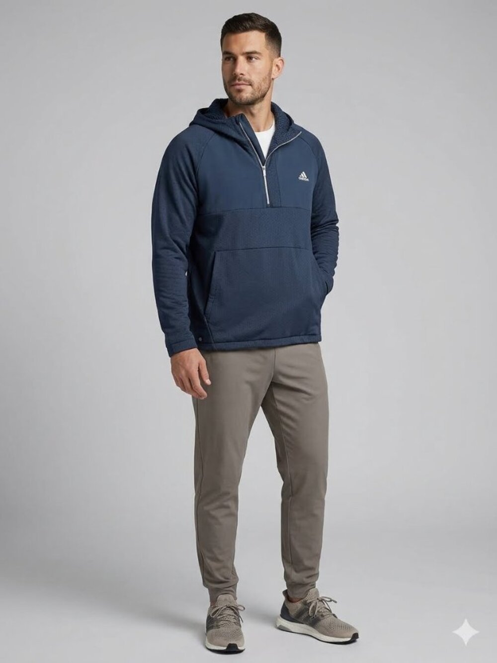 Adidas men's Anorak fleece quarter zip golf jacket, size 2XL